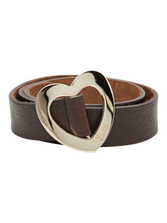 Gucci Heart Buckle leto 32 Brown Leather Belt main image 4